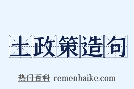 土政策造句是什么意思的图片